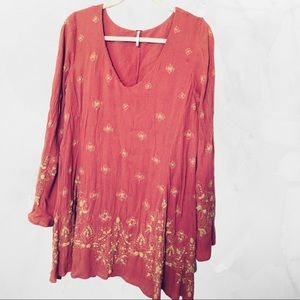 Free People Embroidered Rose Dress